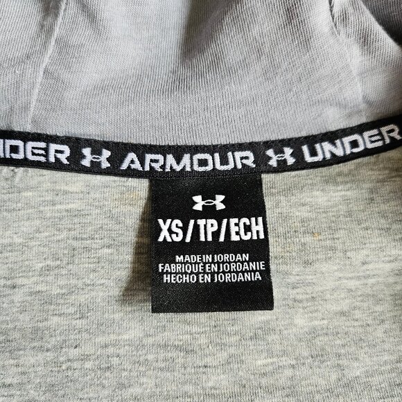 Under Amour Women's Gray Full Zip Hoodie Running Training Walking Jacket  XS - Picture 6 of 9